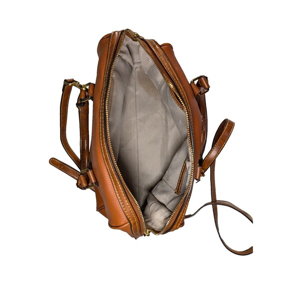 Dooney & Bourke All Leather Weather 3.0 Barrel Satchel 28 in Caramel. - Picture 7 of 7